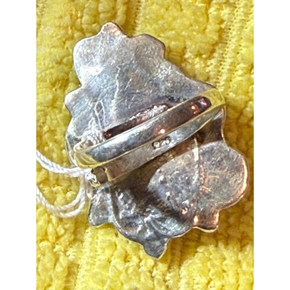 Sterling Silver & Turquoise Ring Intricate Design - Size 6 Adjustable - Picture 8 of 8